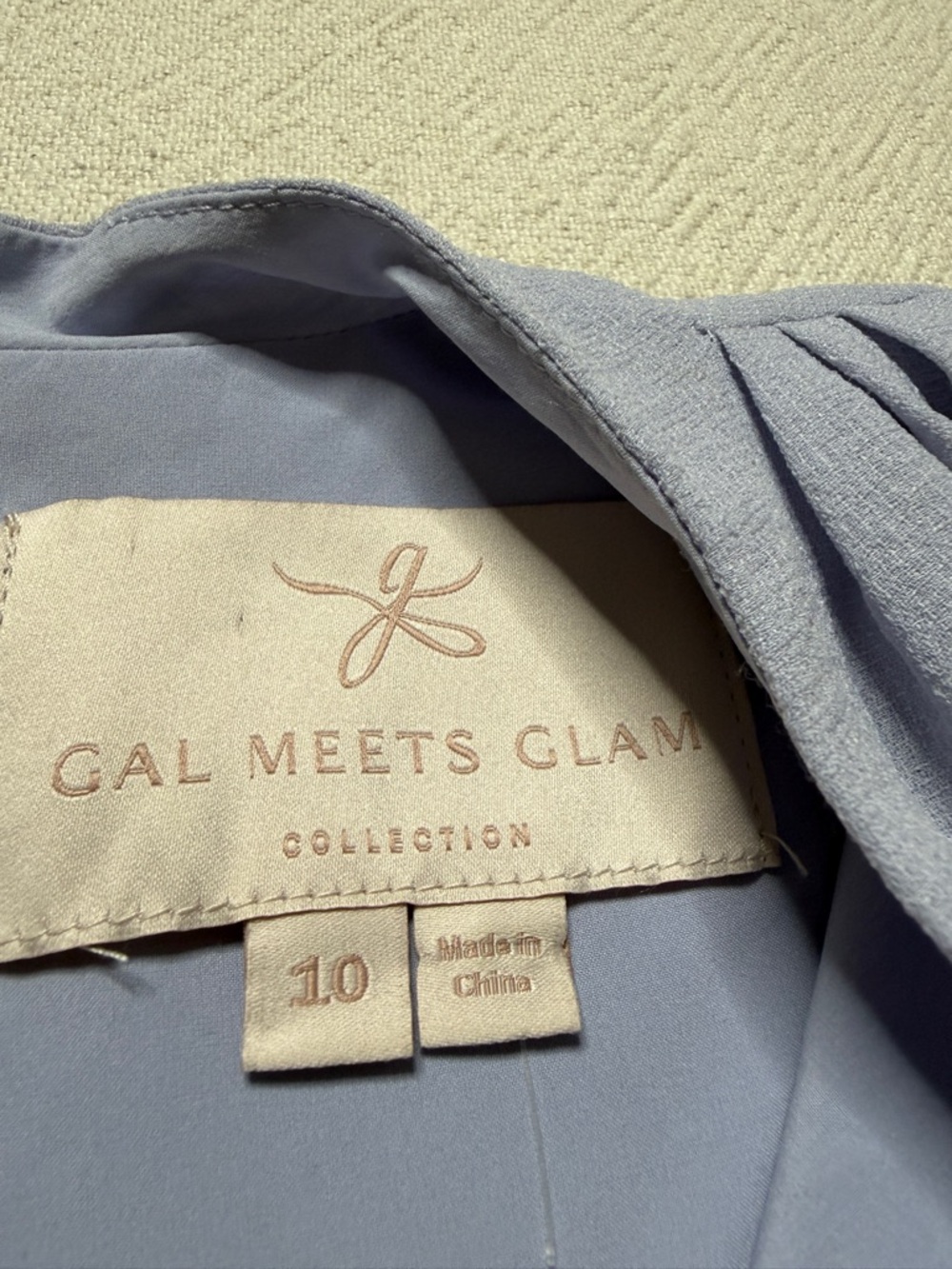 Gal Meets Glam Jane Periwinkle Blue Dress 10 Vneck Bows Wedding Guest Party Midi - Picture 7 of 9